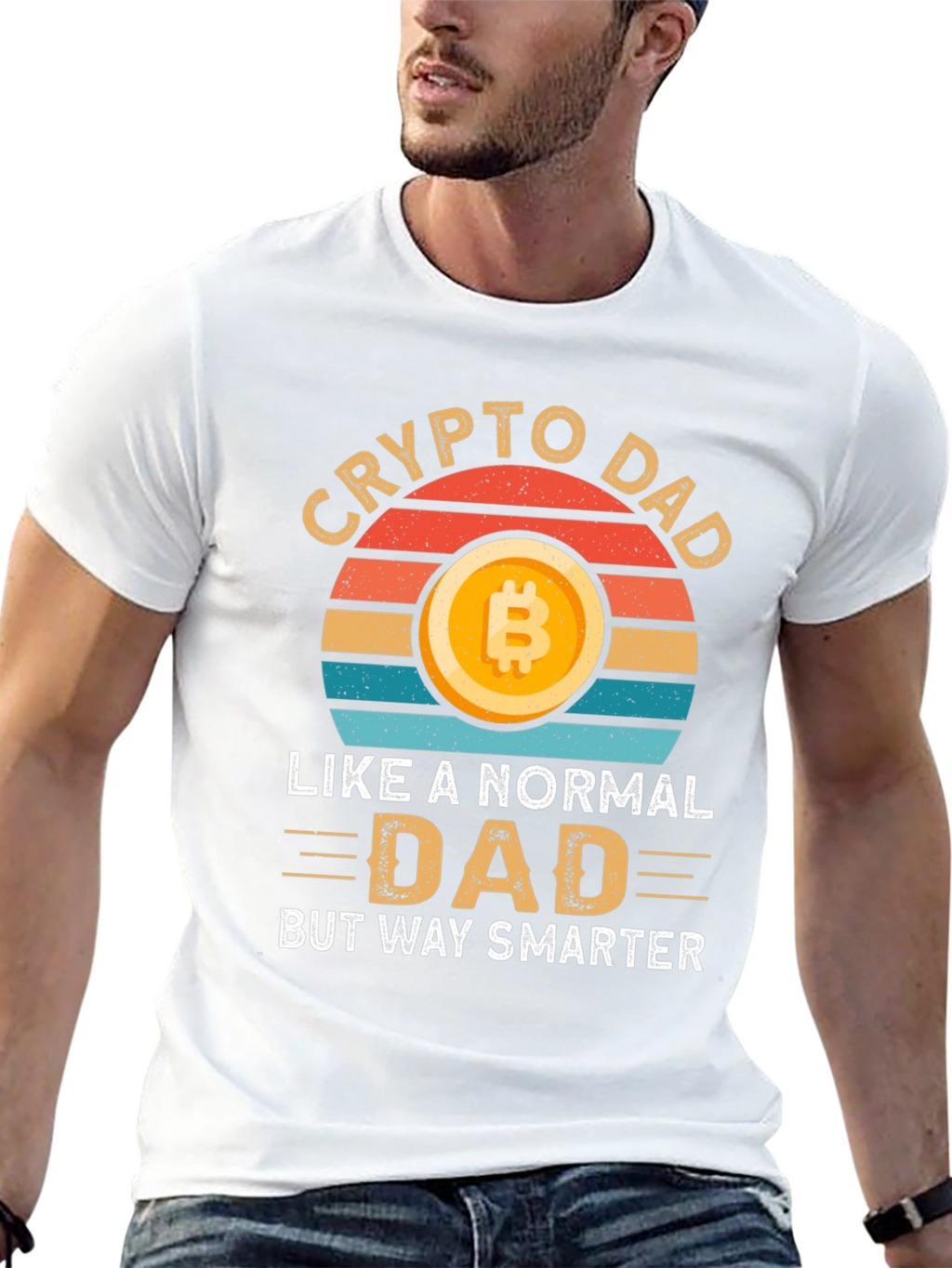 Crypto Dad T-Shirt - Bitcoin Lover Smart Dad Gift