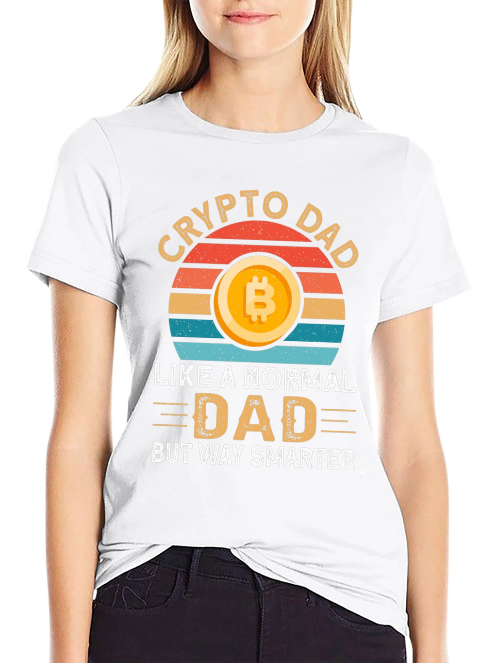 Crypto Dad T-Shirt - Bitcoin Lover Smart Dad Gift