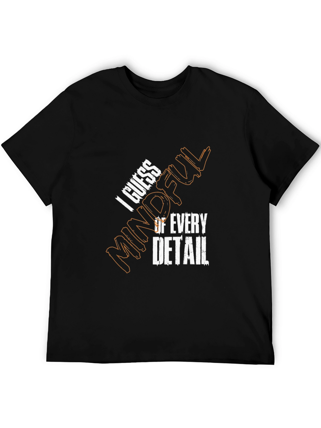 Mindful Detail Graphic Tee - Black Cotton Blend