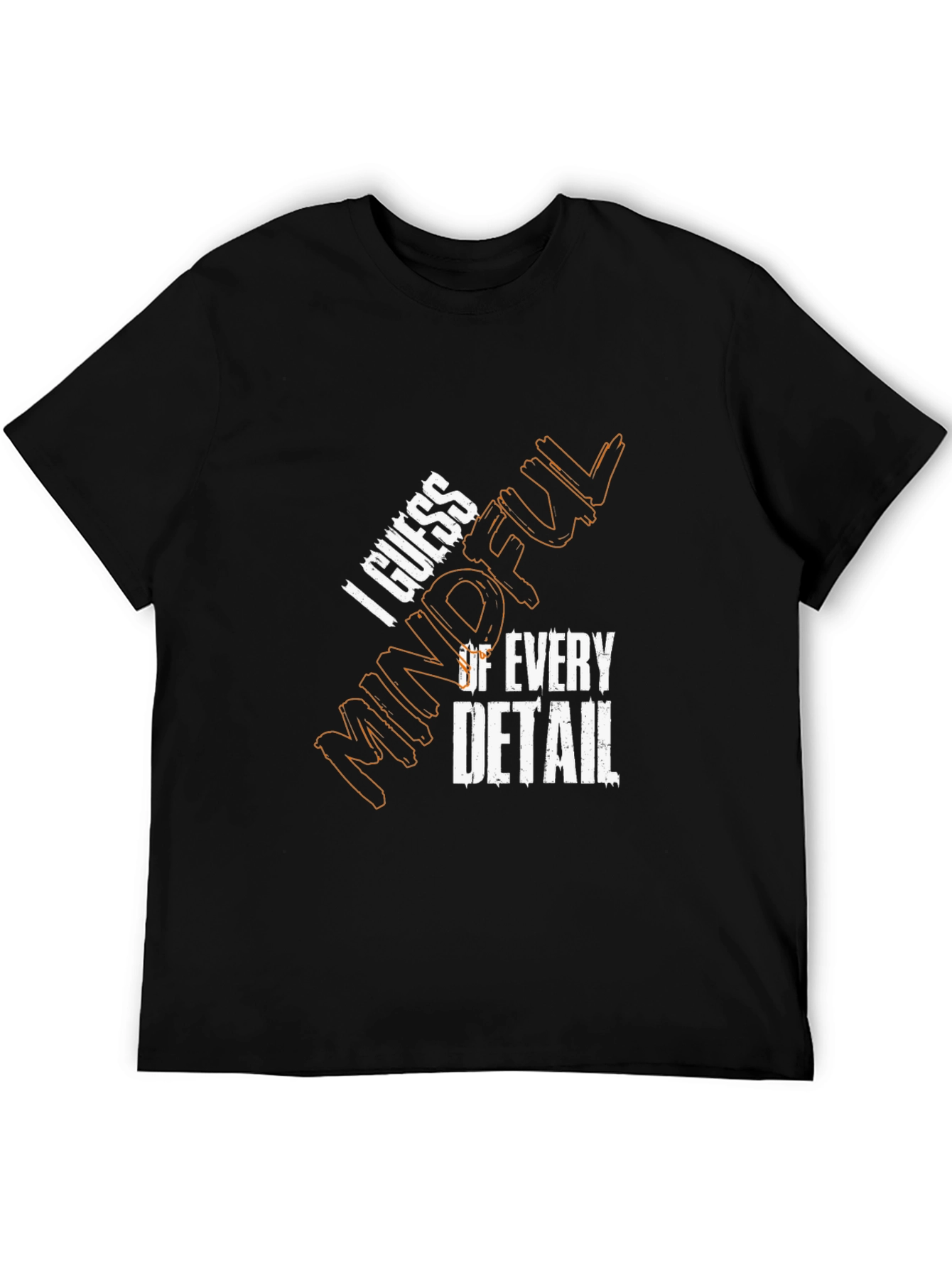 Mindful Detail Graphic Tee - Black Cotton Blend