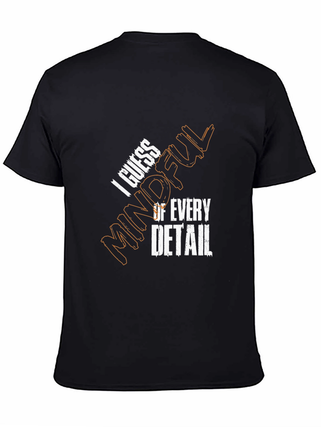 Mindful Detail Graphic Tee - Black Cotton Blend