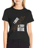 Mindful Detail Graphic Tee - Black Cotton Blend
