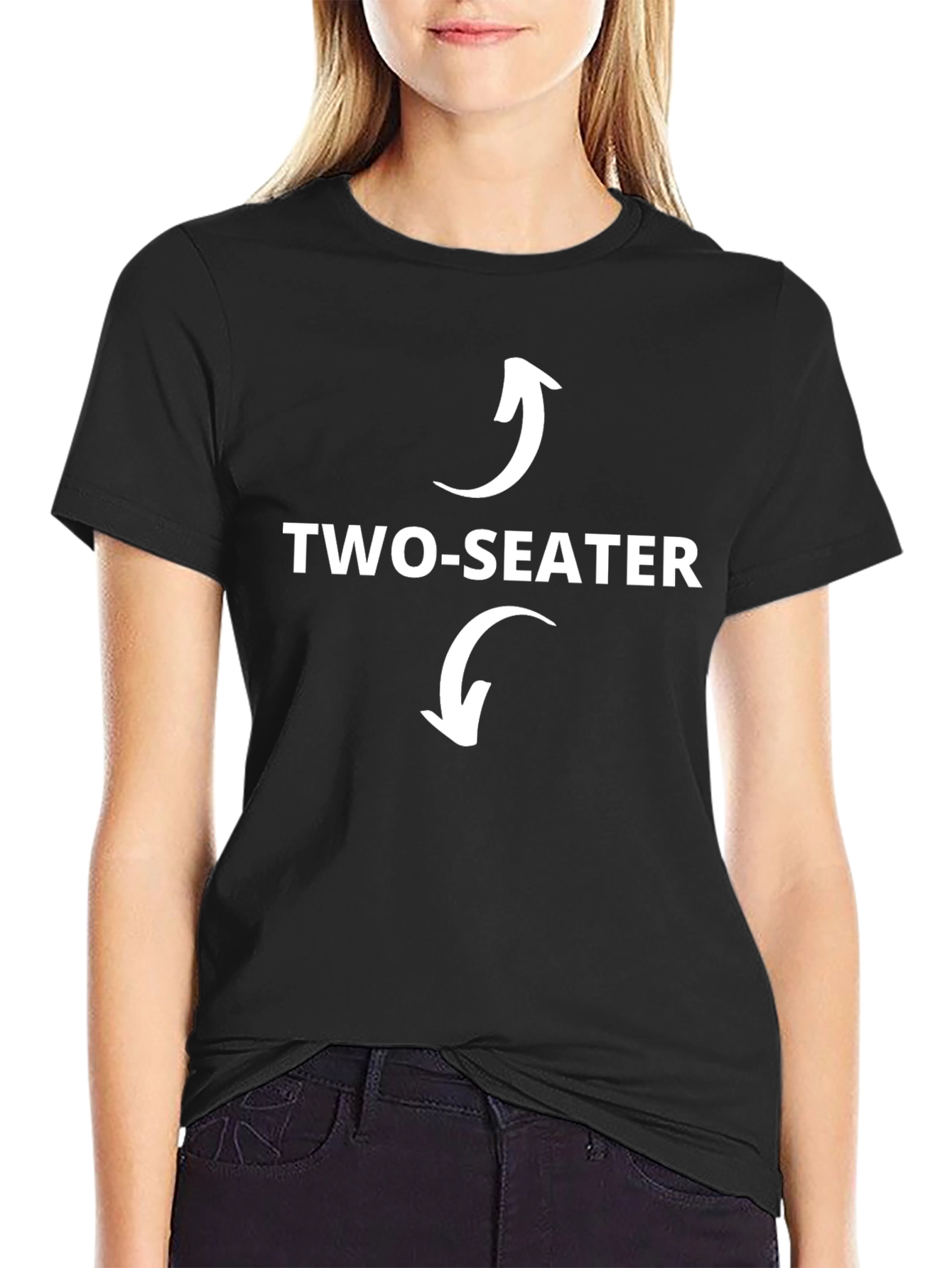 Two-Seater Graphic Tee - Funny Couple T-Shirt