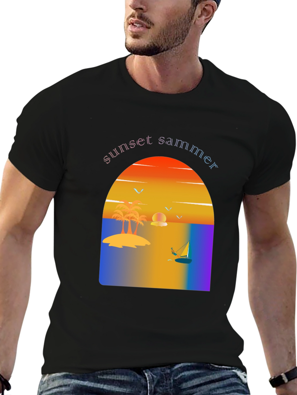 Sunset Summer Graphic Tee - Vacation Vibes T-Shirt