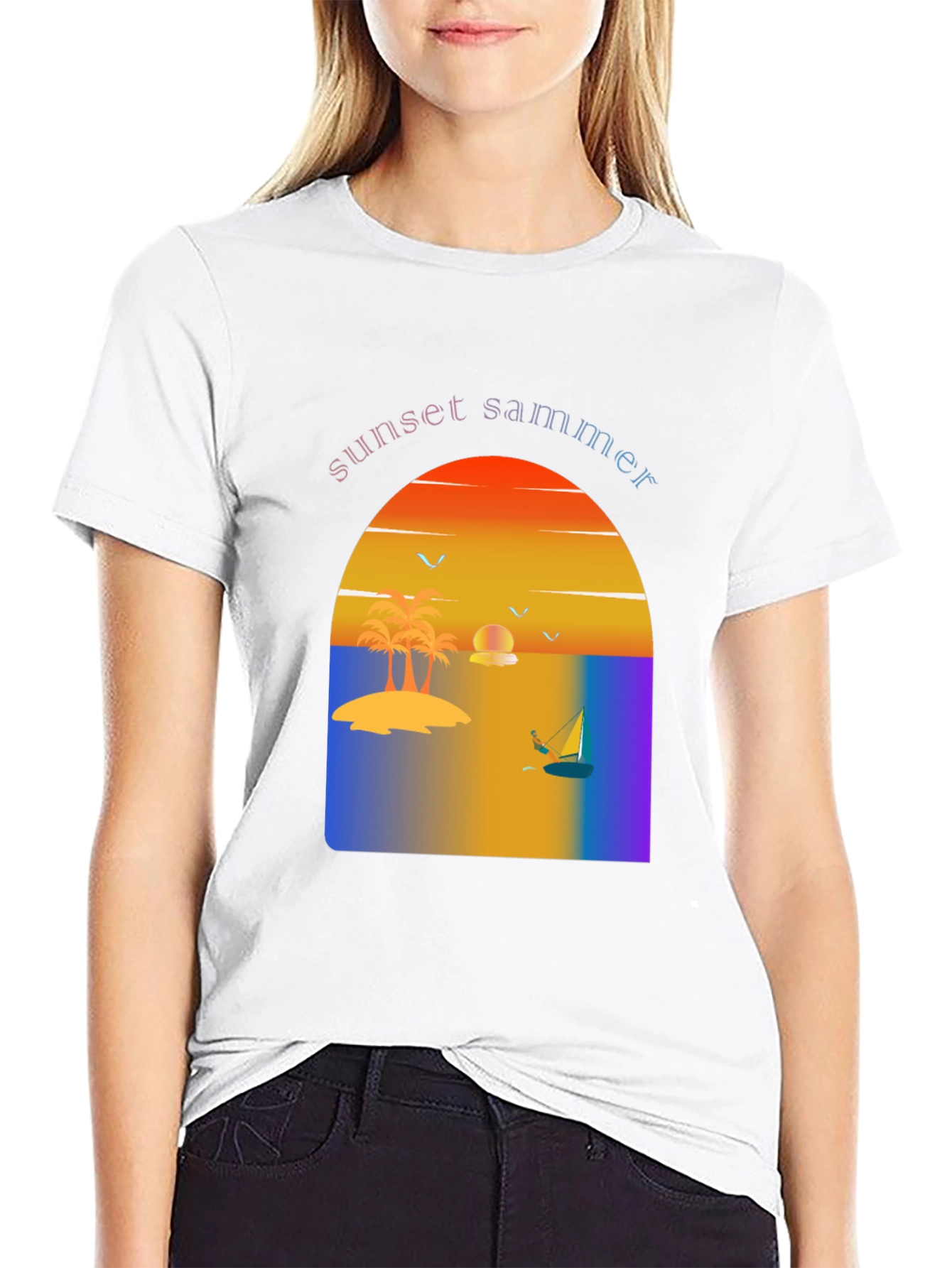 Sunset Summer Graphic Tee - Vacation Vibes T-Shirt