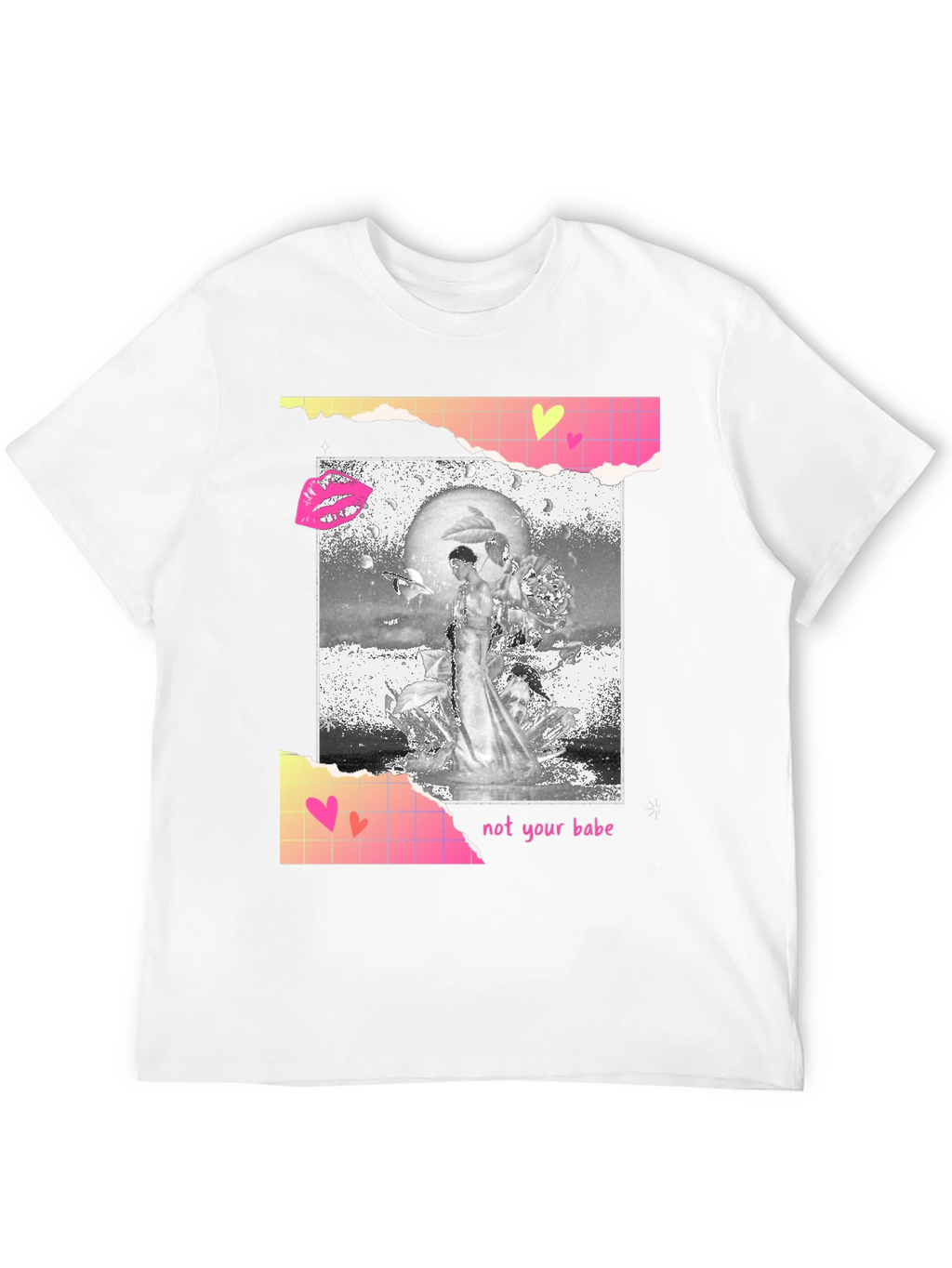 Edgy Not Your Babe Graphic Tee - Black