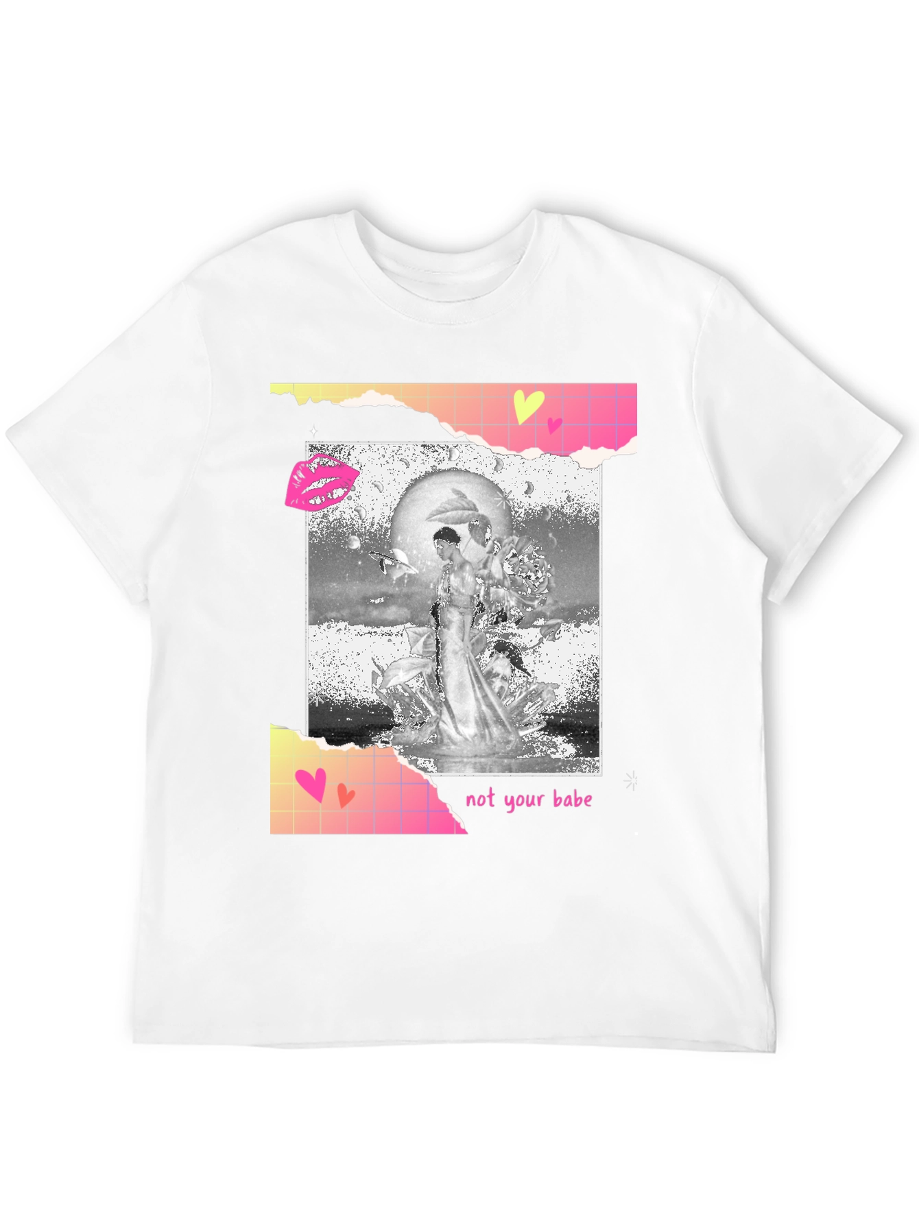 Edgy Not Your Babe Graphic Tee - Black