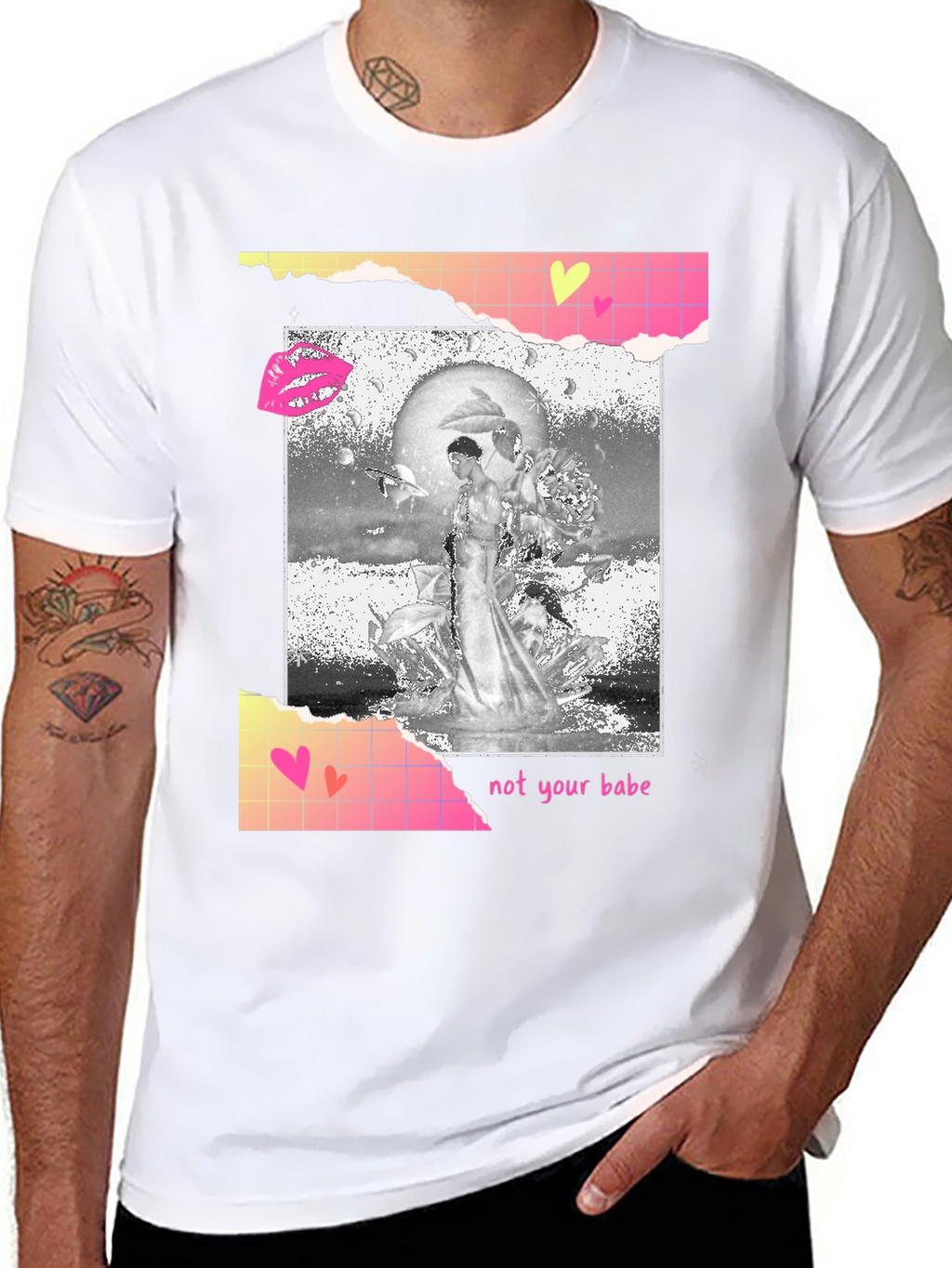 Edgy Not Your Babe Graphic Tee - Black