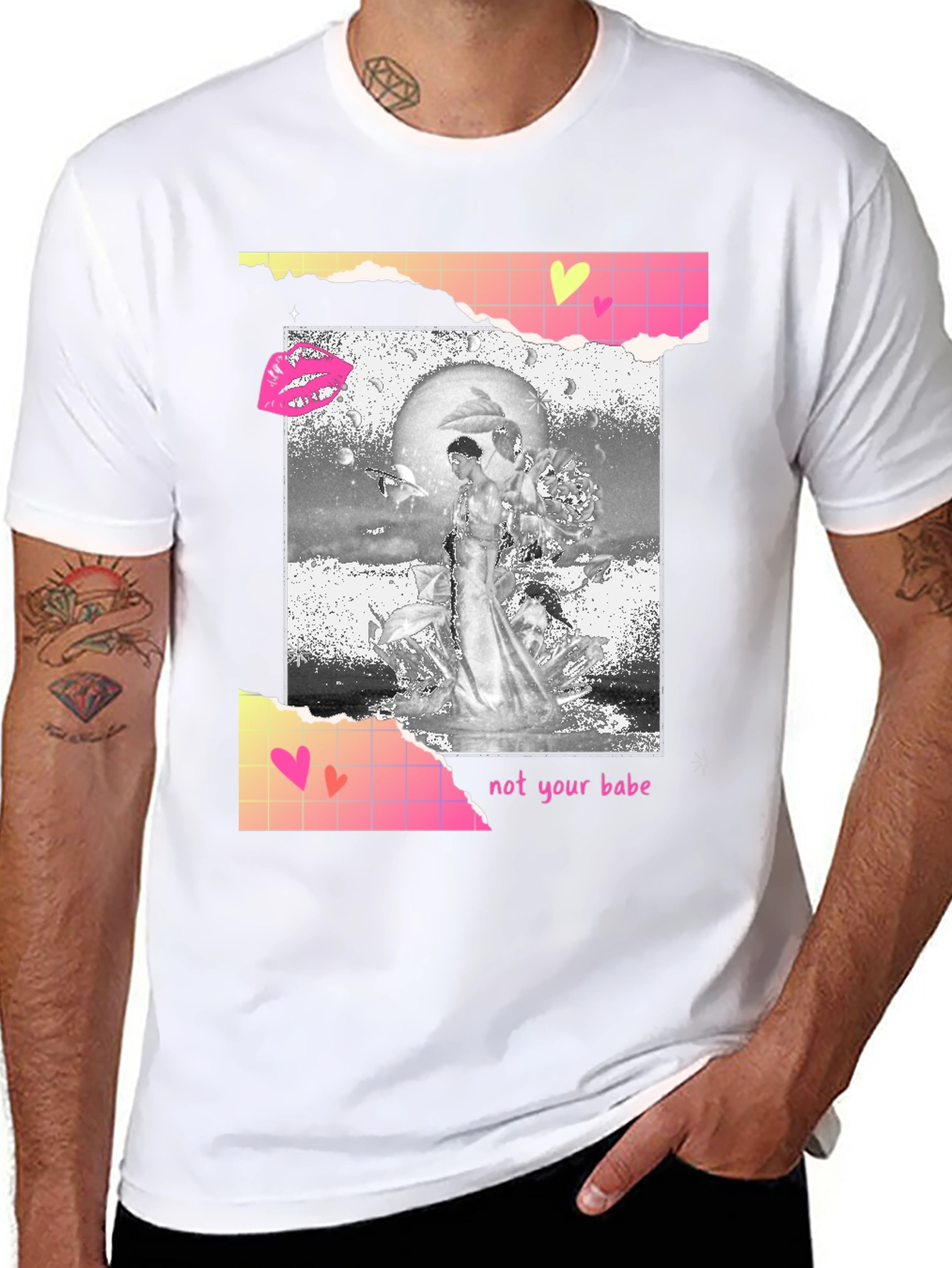 Edgy Not Your Babe Graphic Tee - Black