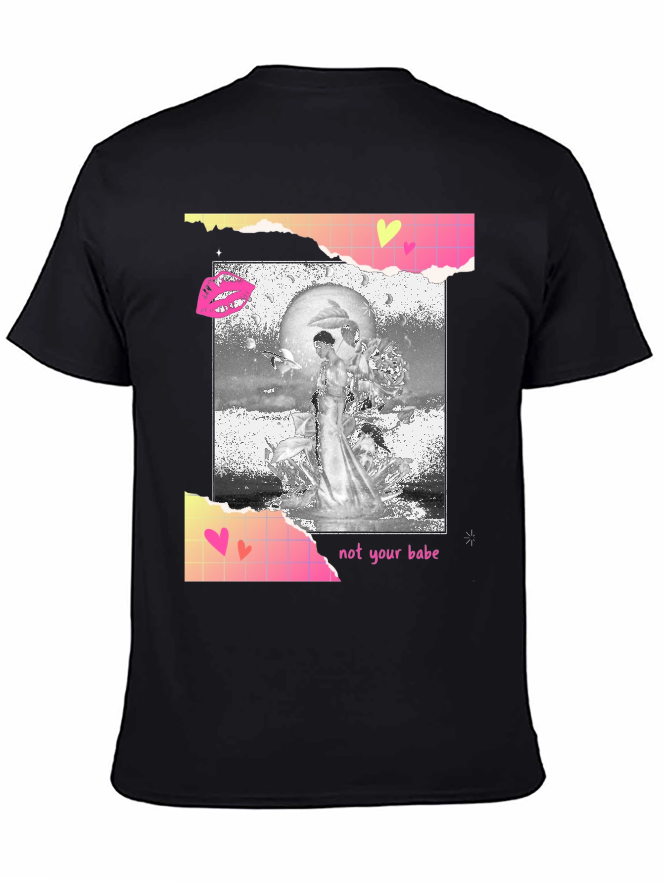 Edgy Not Your Babe Graphic Tee - Black