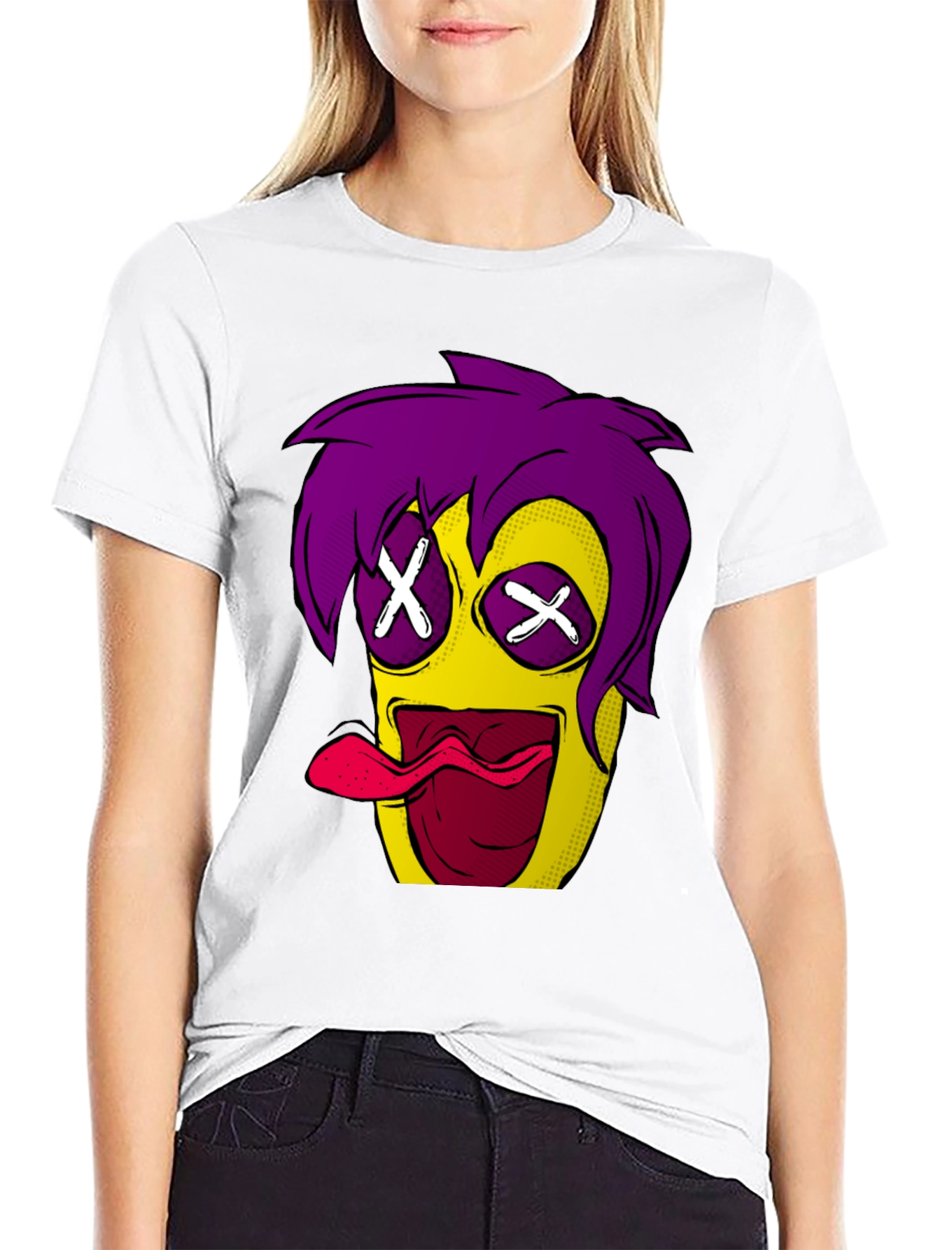 Edgy Graphic Tee - Cartoon Character