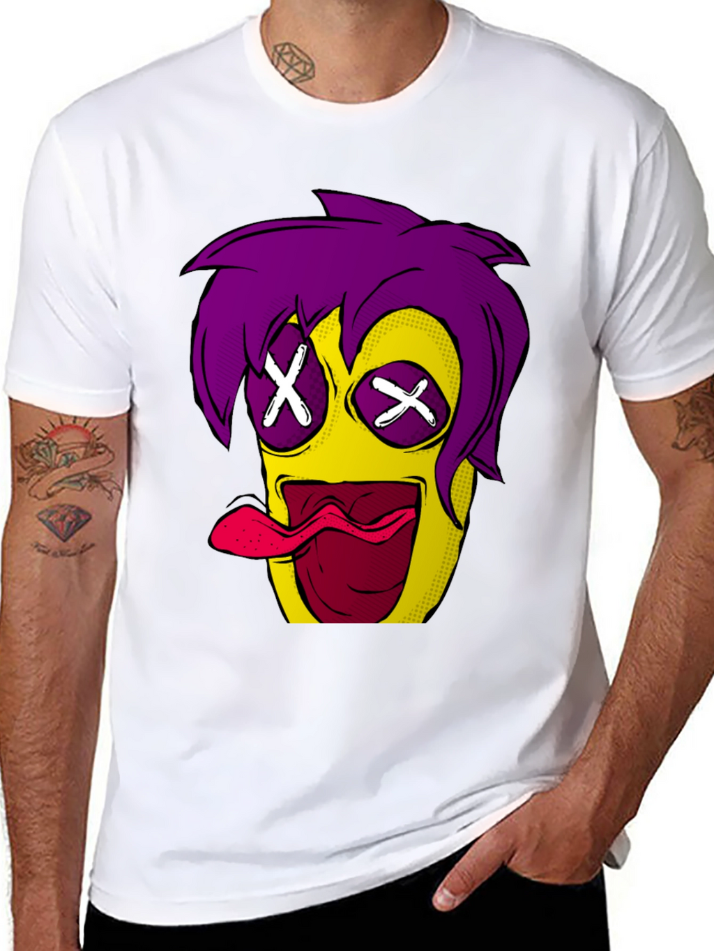Edgy Graphic Tee - Cartoon Character