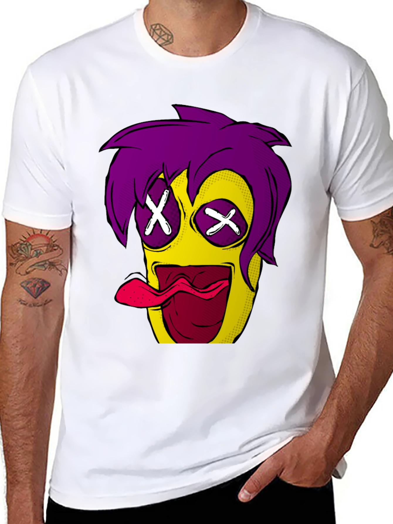 Edgy Graphic Tee - Cartoon Character