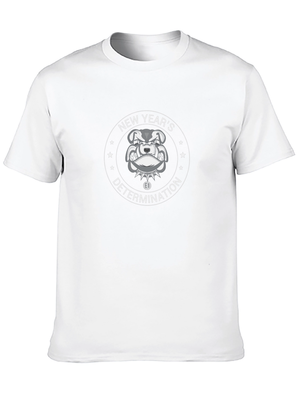 New Years Determination Bulldog Black T-Shirt