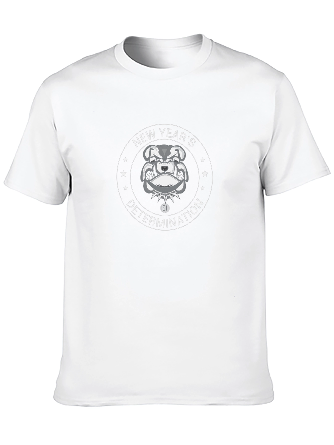 New Years Determination Bulldog Black T-Shirt