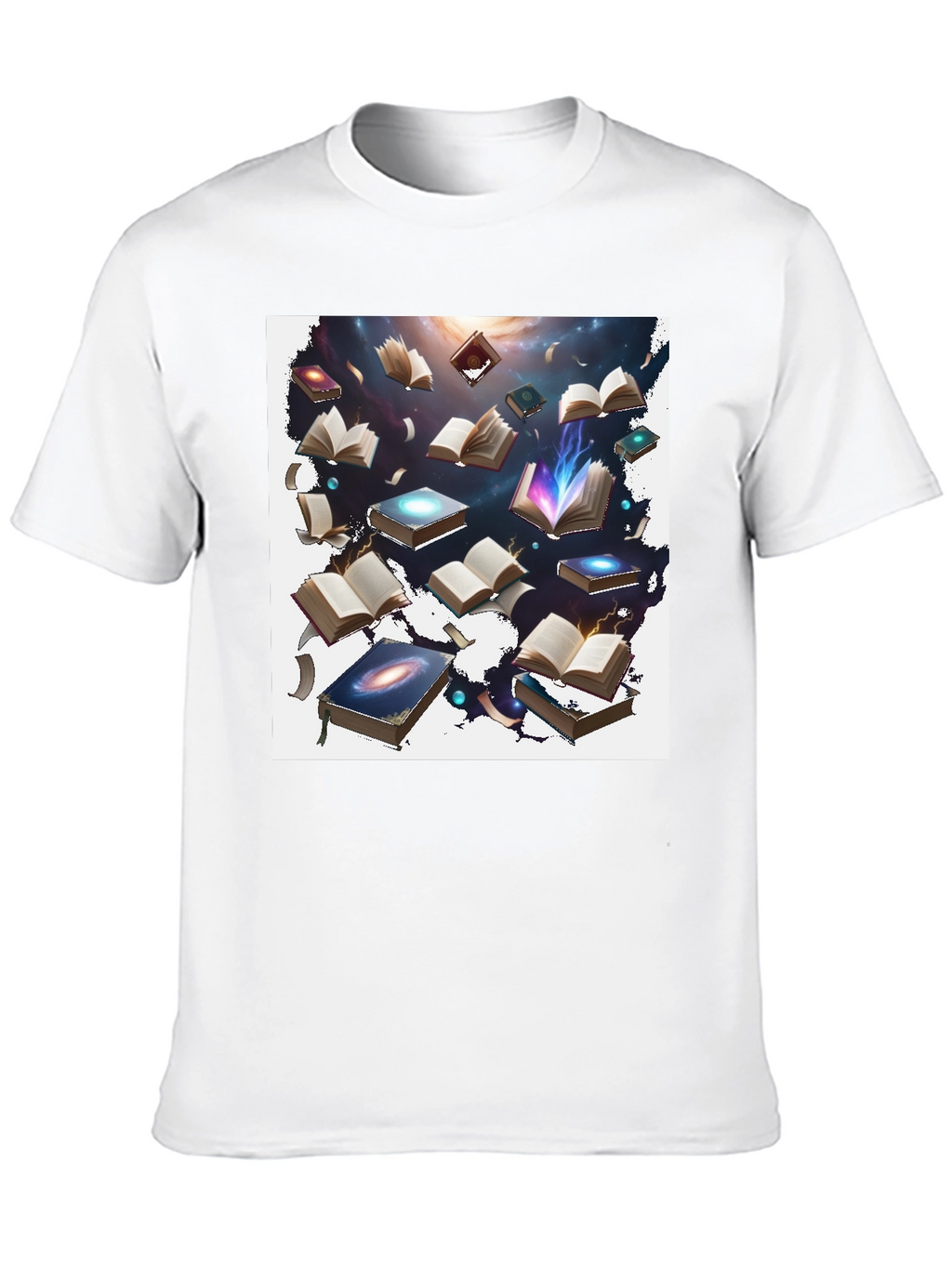 Cosmic Books Black T-Shirt - Galaxy of Knowledge
