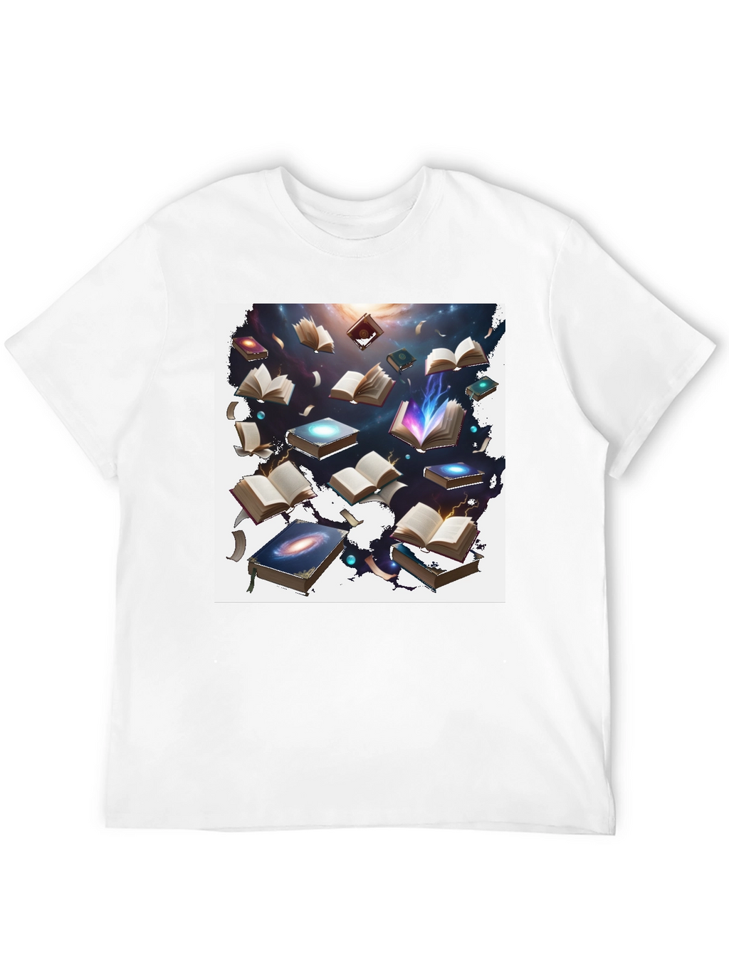 Cosmic Books Black T-Shirt - Galaxy of Knowledge