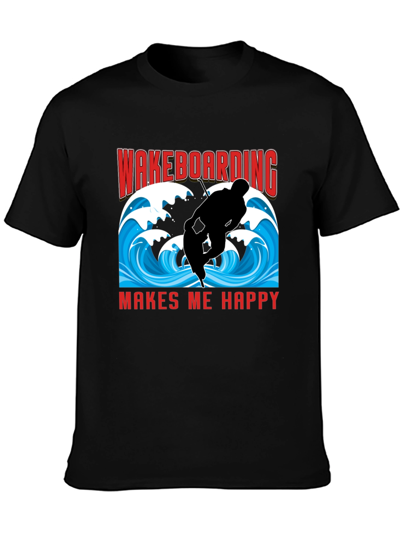 Wakeboarding Makes Me Happy T-Shirt