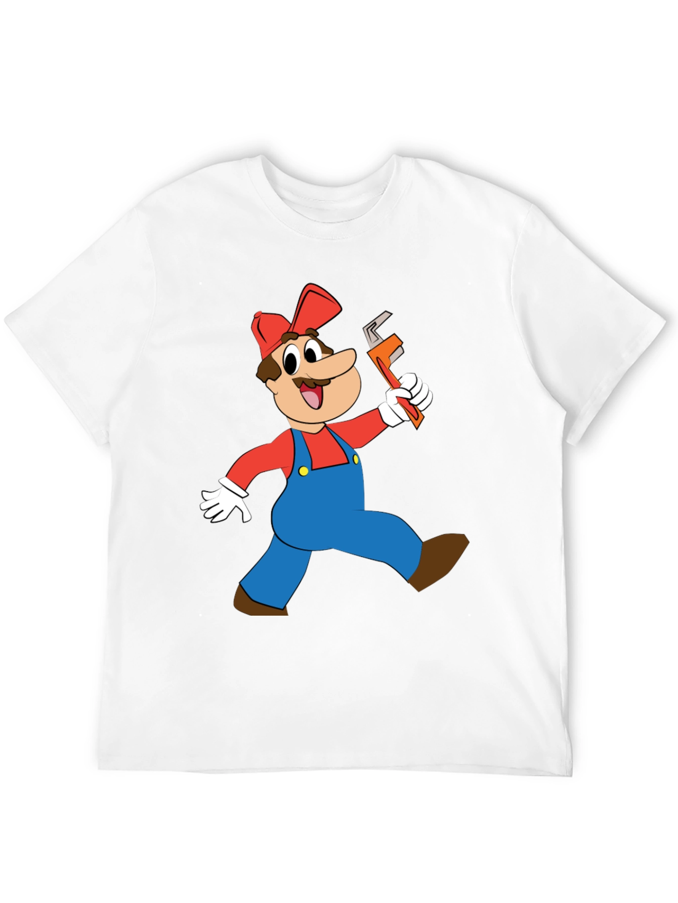Cartoon Plumber Graphic T-Shirt