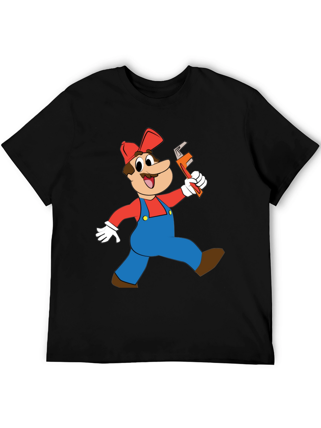 Cartoon Plumber Graphic T-Shirt