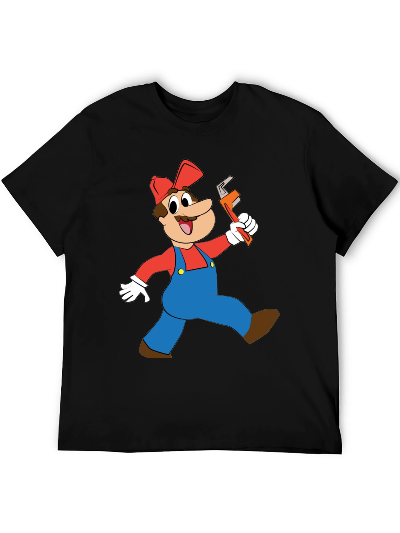 Cartoon Plumber Graphic T-Shirt