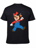 Cartoon Plumber Graphic T-Shirt