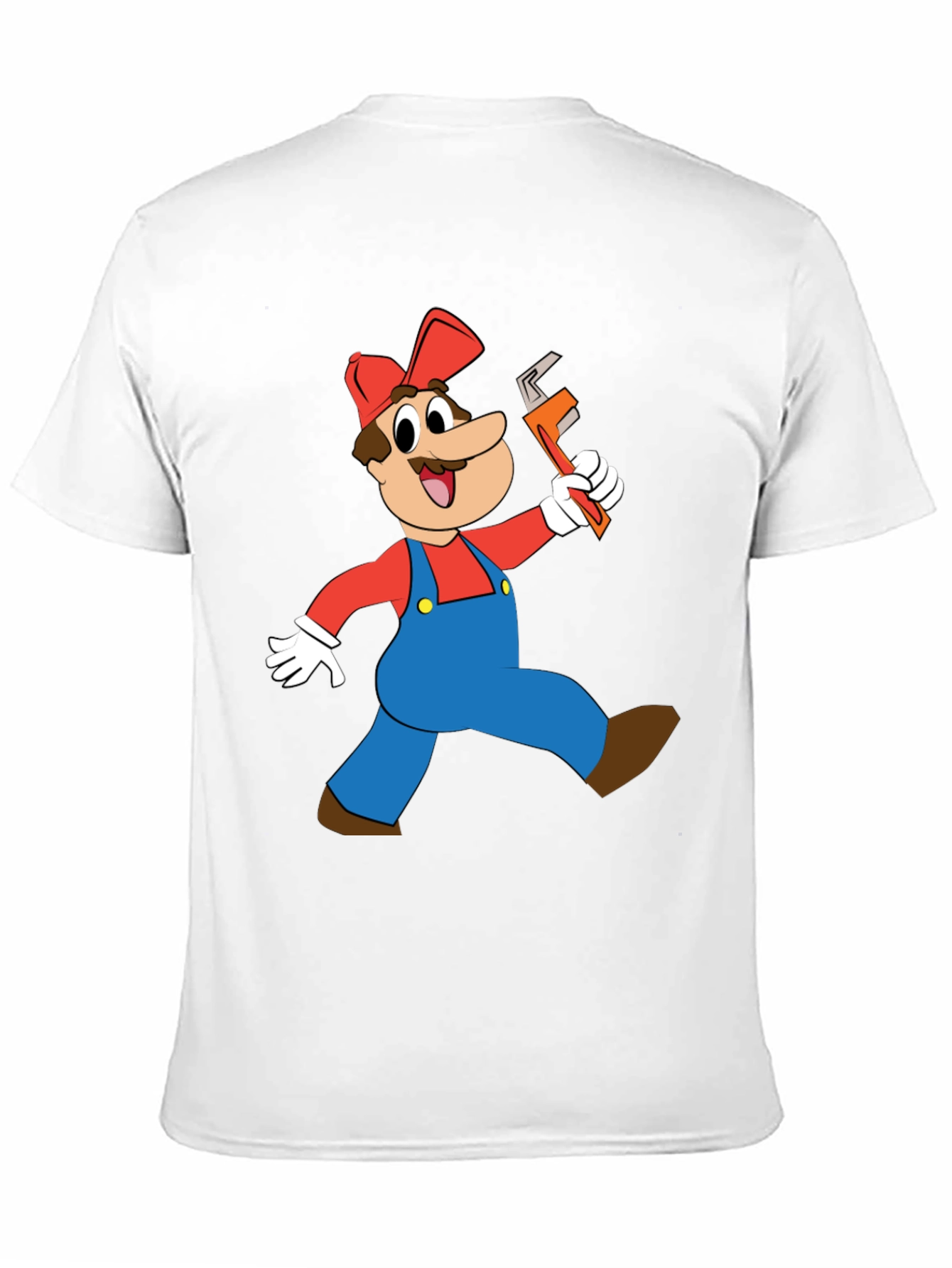 Cartoon Plumber Graphic T-Shirt