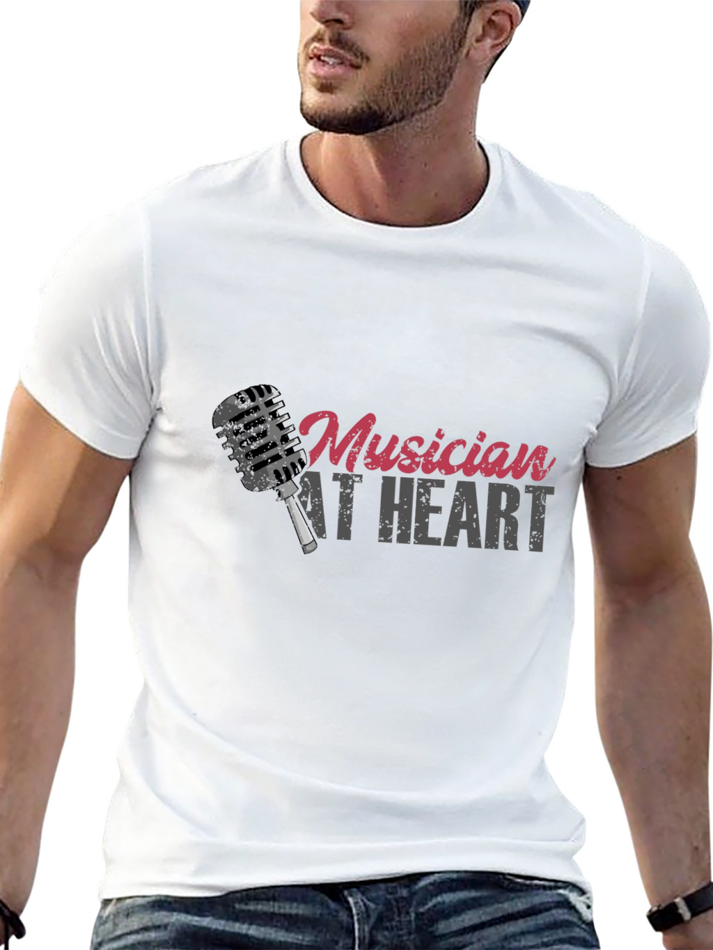 Musician At Heart Black T-Shirt