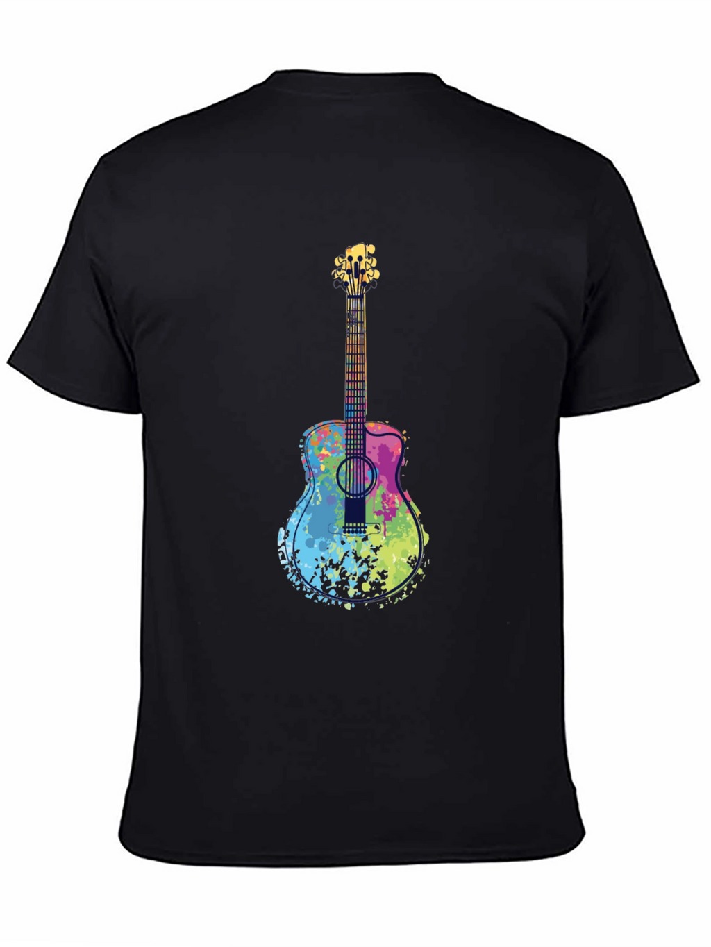 Colorful Guitar Graphic T-Shirt