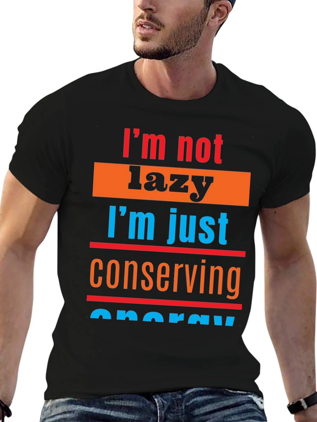 Lazy Conserving Energy Graphic Tee