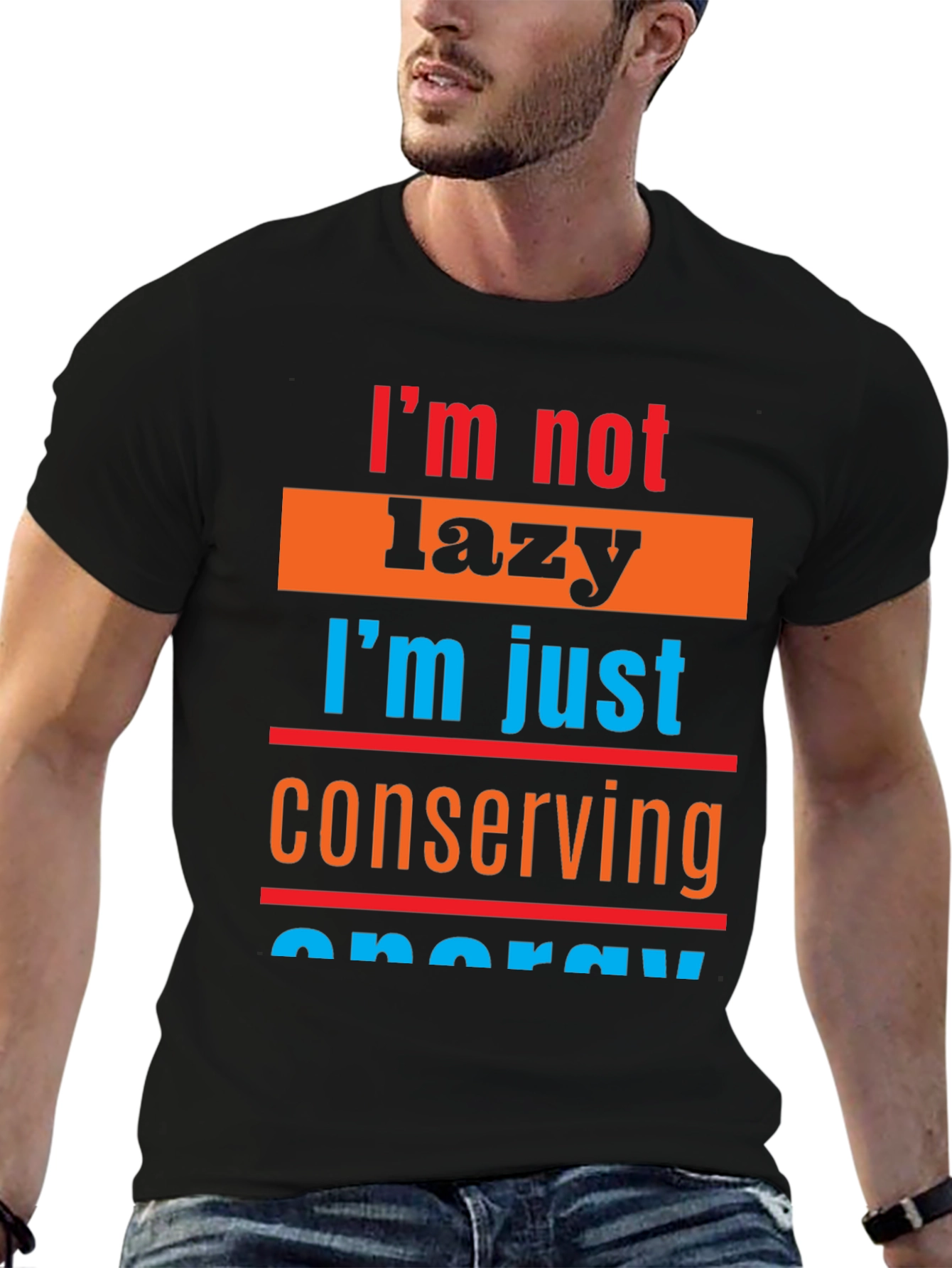 Lazy Conserving Energy Graphic Tee