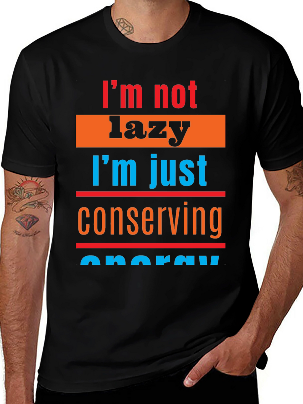 Lazy Conserving Energy Graphic Tee