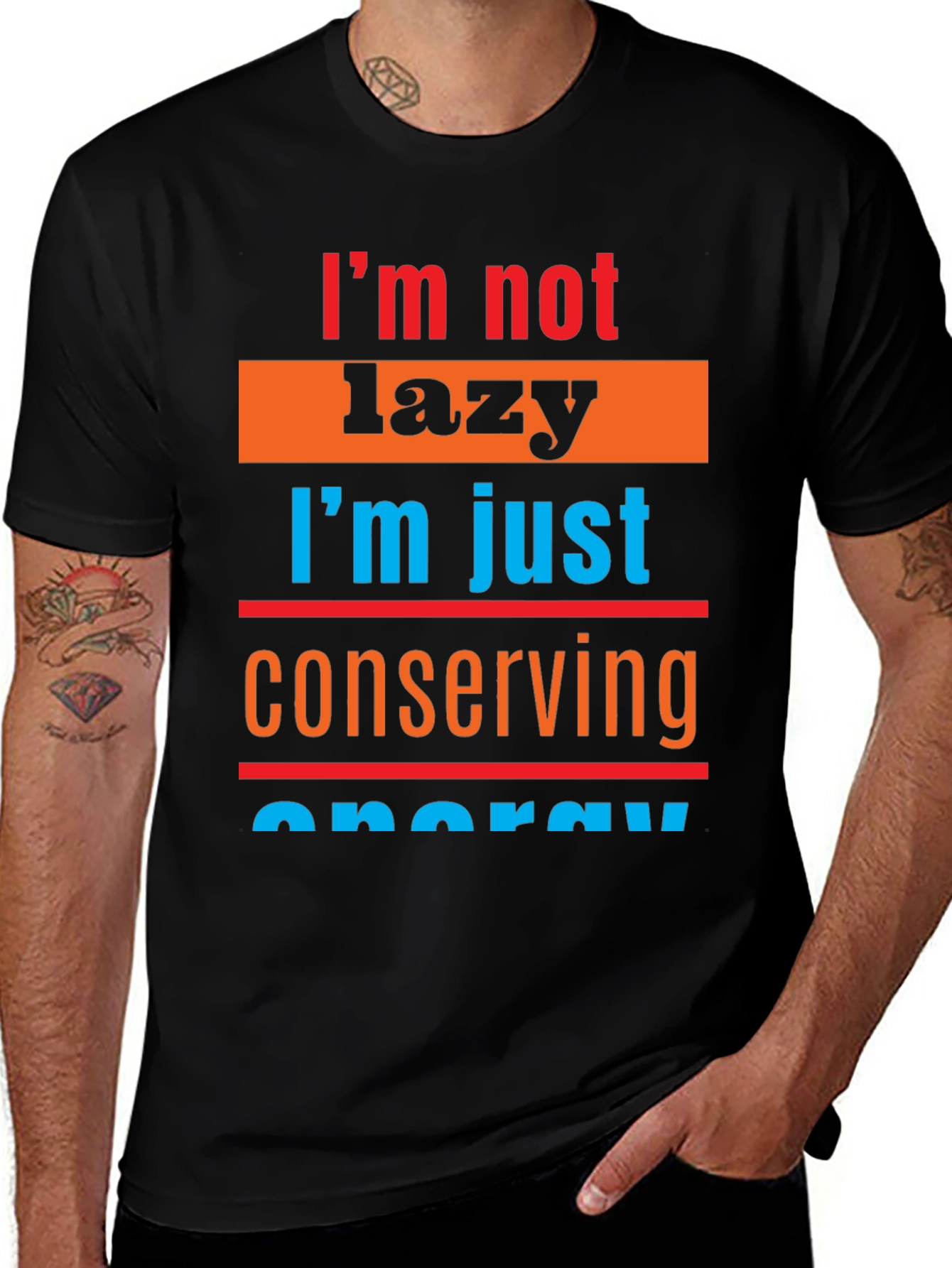 Lazy Conserving Energy Graphic Tee