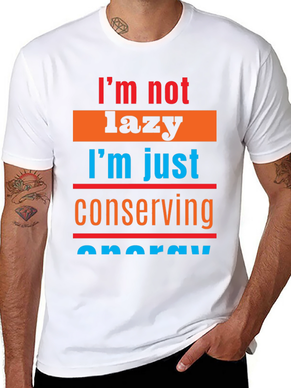 Lazy Conserving Energy Graphic Tee