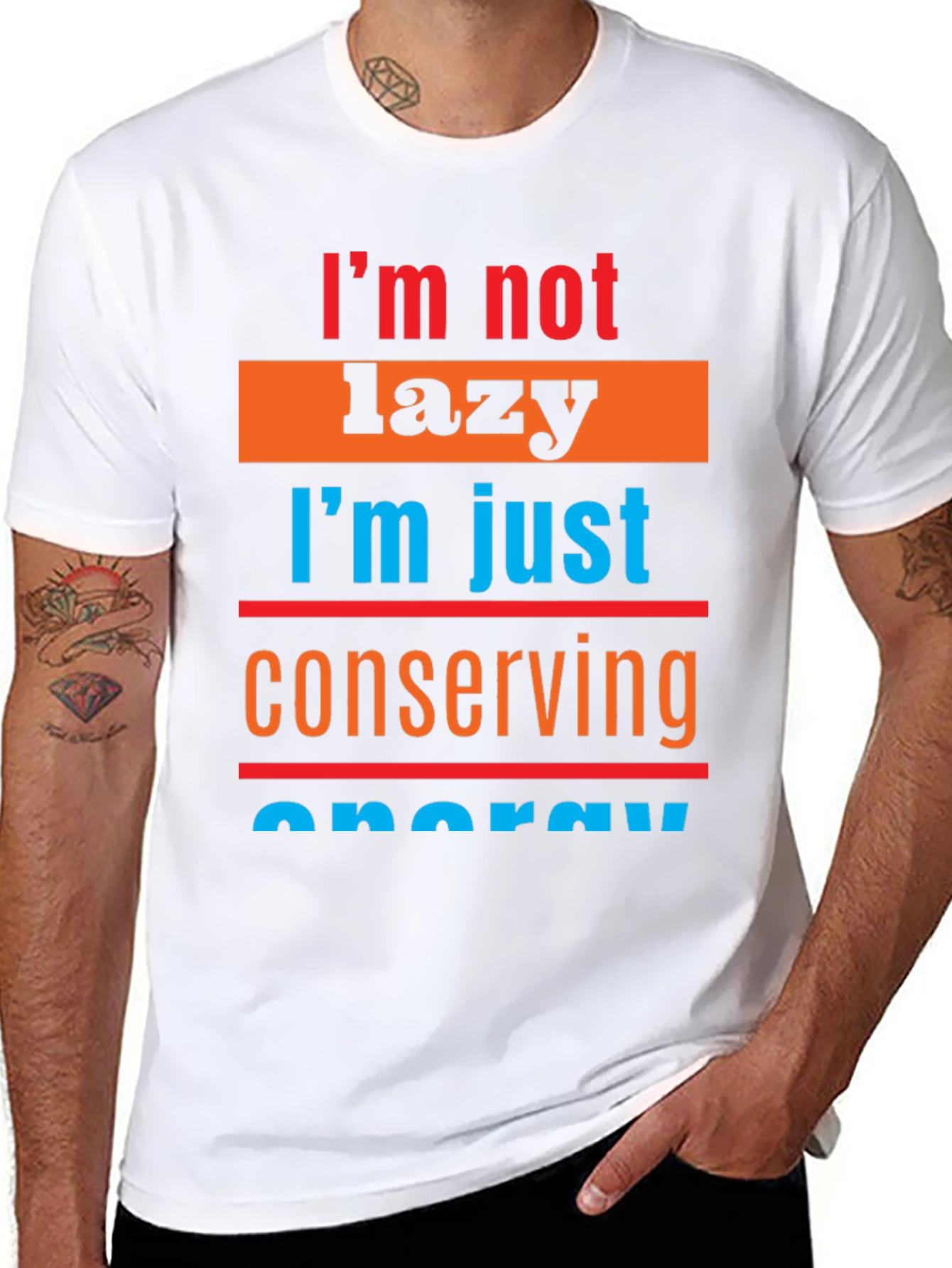 Lazy Conserving Energy Graphic Tee