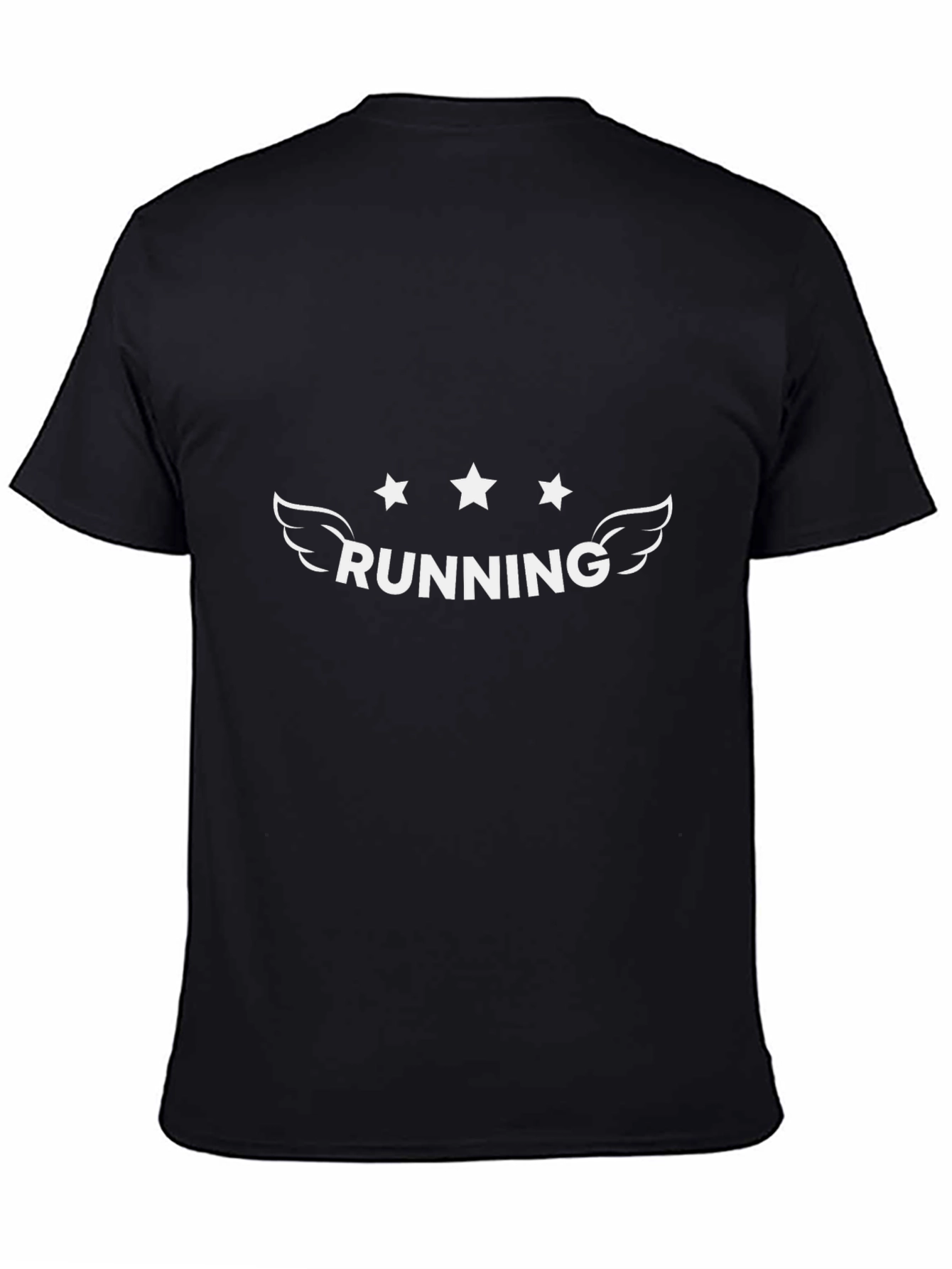 Running Star Wing Graphic Black T-Shirt