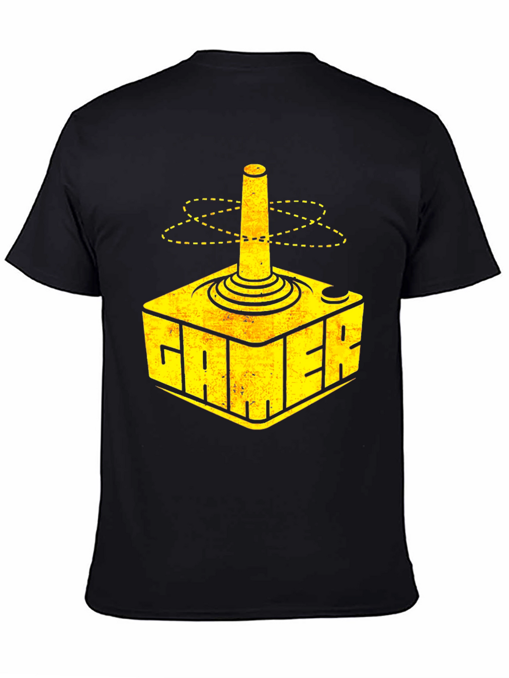 Gamer T-Shirt Retro Joystick Design - Black