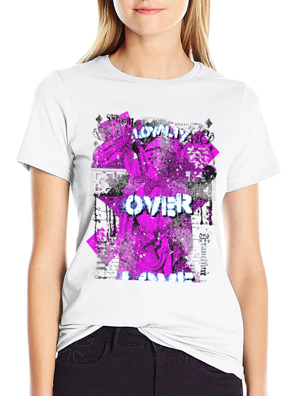 Loyalty Over Fame Black Graphic T-Shirt