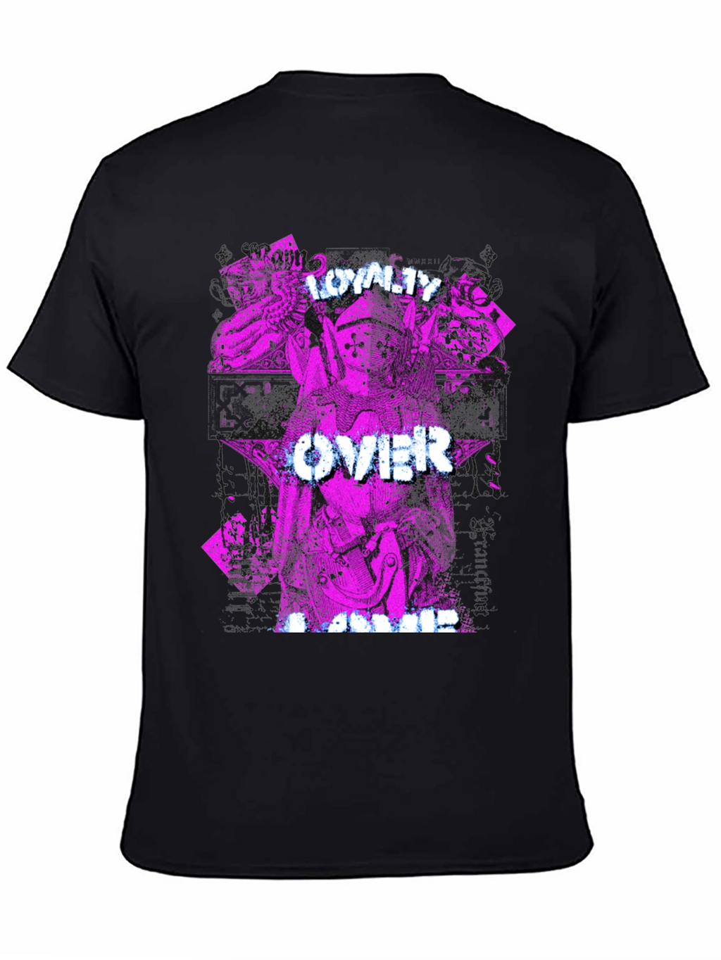 Loyalty Over Fame Black Graphic T-Shirt