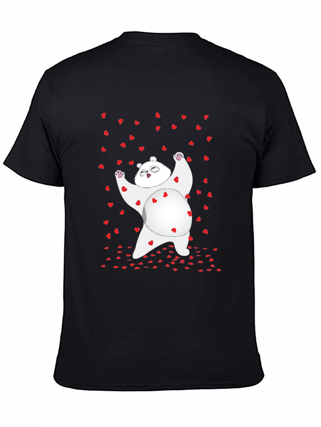 Valentines Day Panda Bear Heart T-Shirt