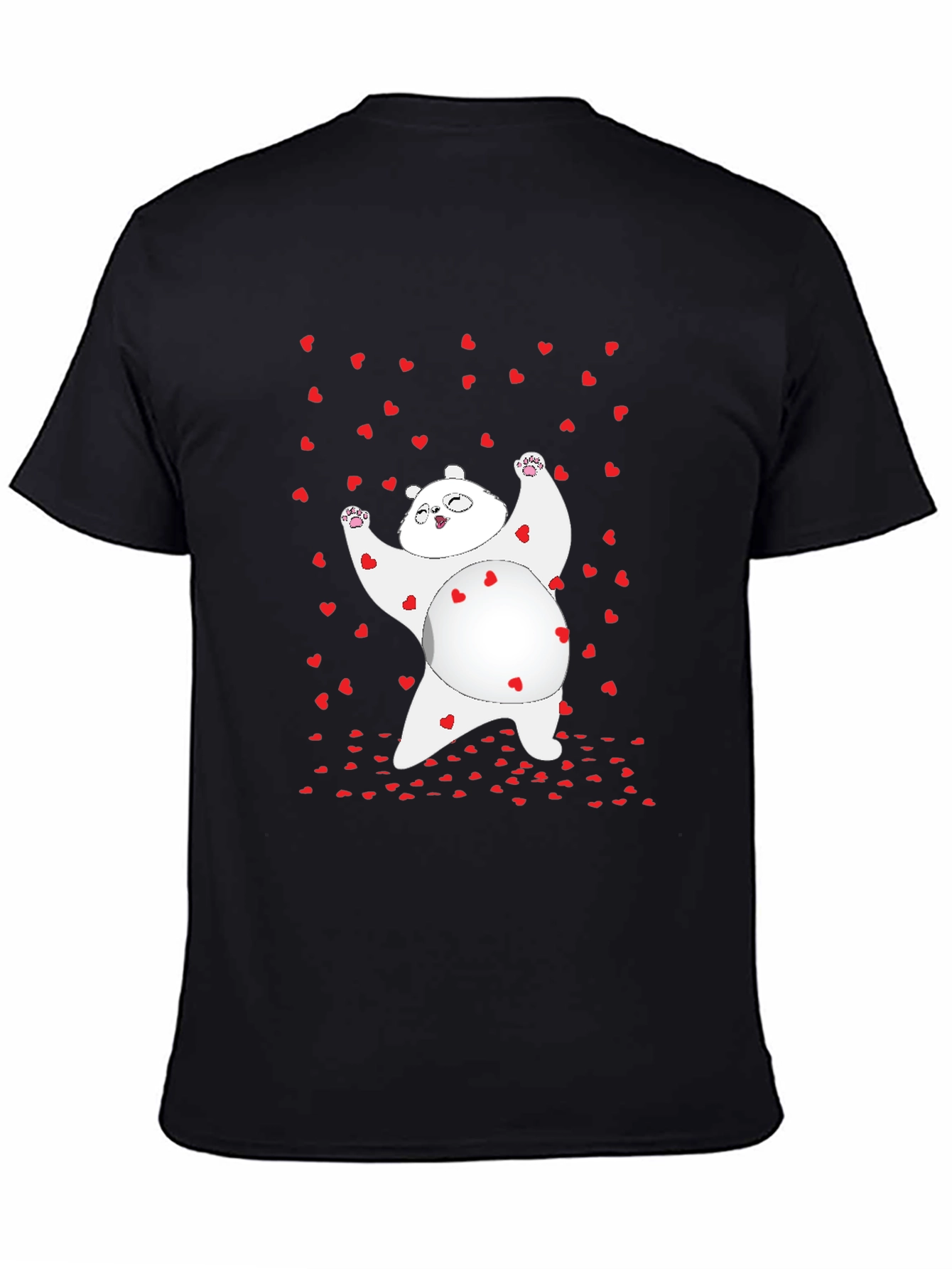 Valentines Day Panda Bear Heart T-Shirt