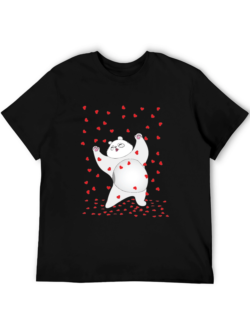 Valentines Day Panda Bear Heart T-Shirt