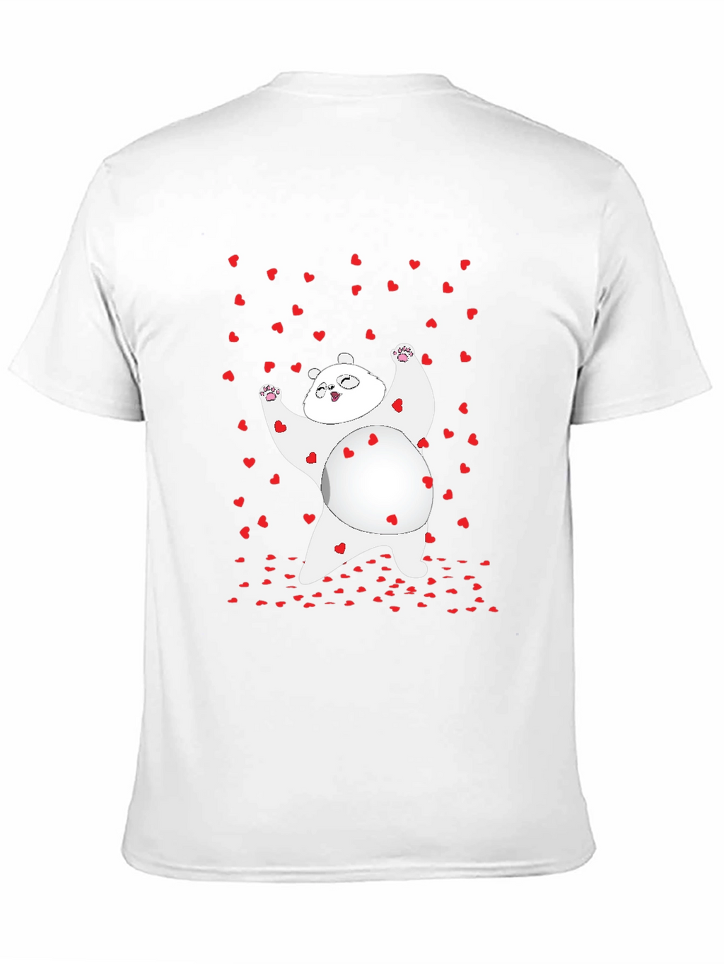 Valentines Day Panda Bear Heart T-Shirt