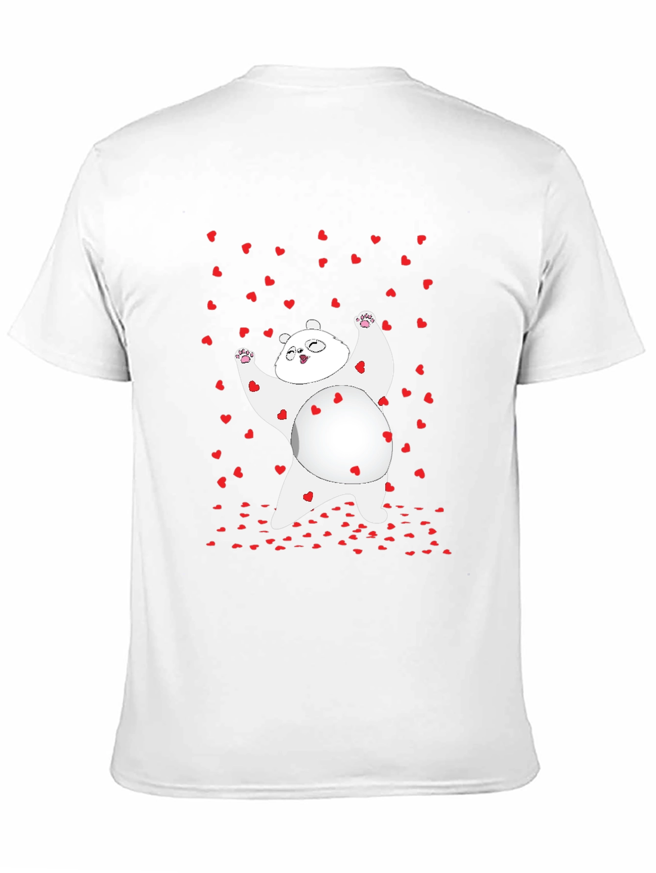Valentines Day Panda Bear Heart T-Shirt