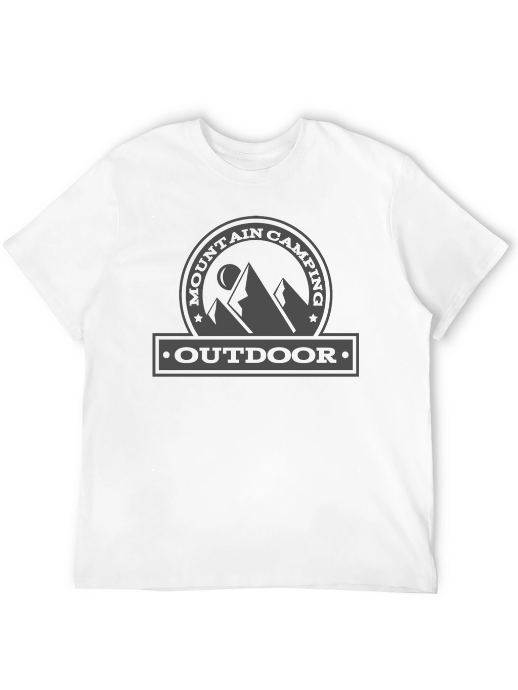 Mountain Camping Outdoor Graphic Tee - Black