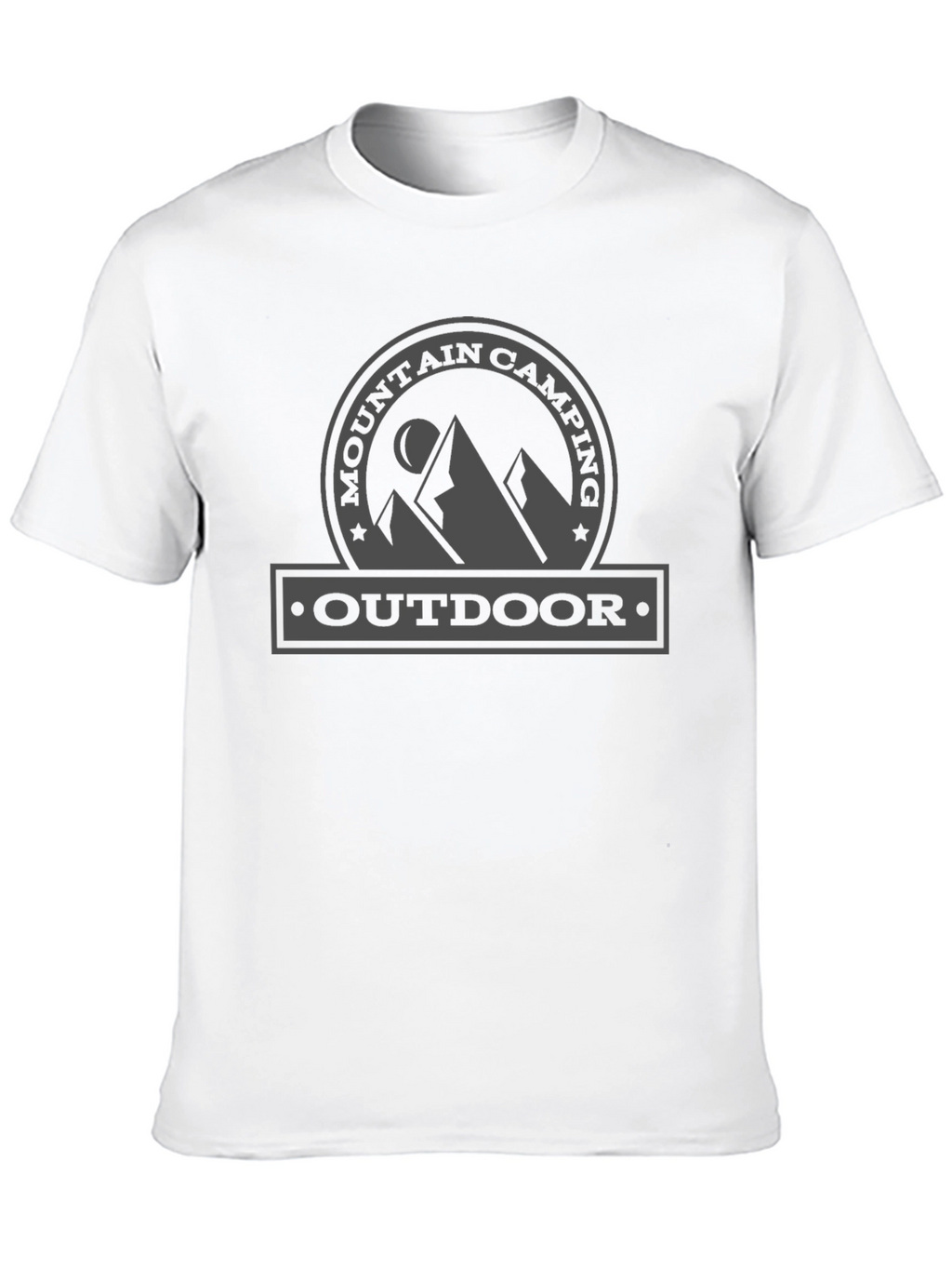 Mountain Camping Outdoor Graphic Tee - Black