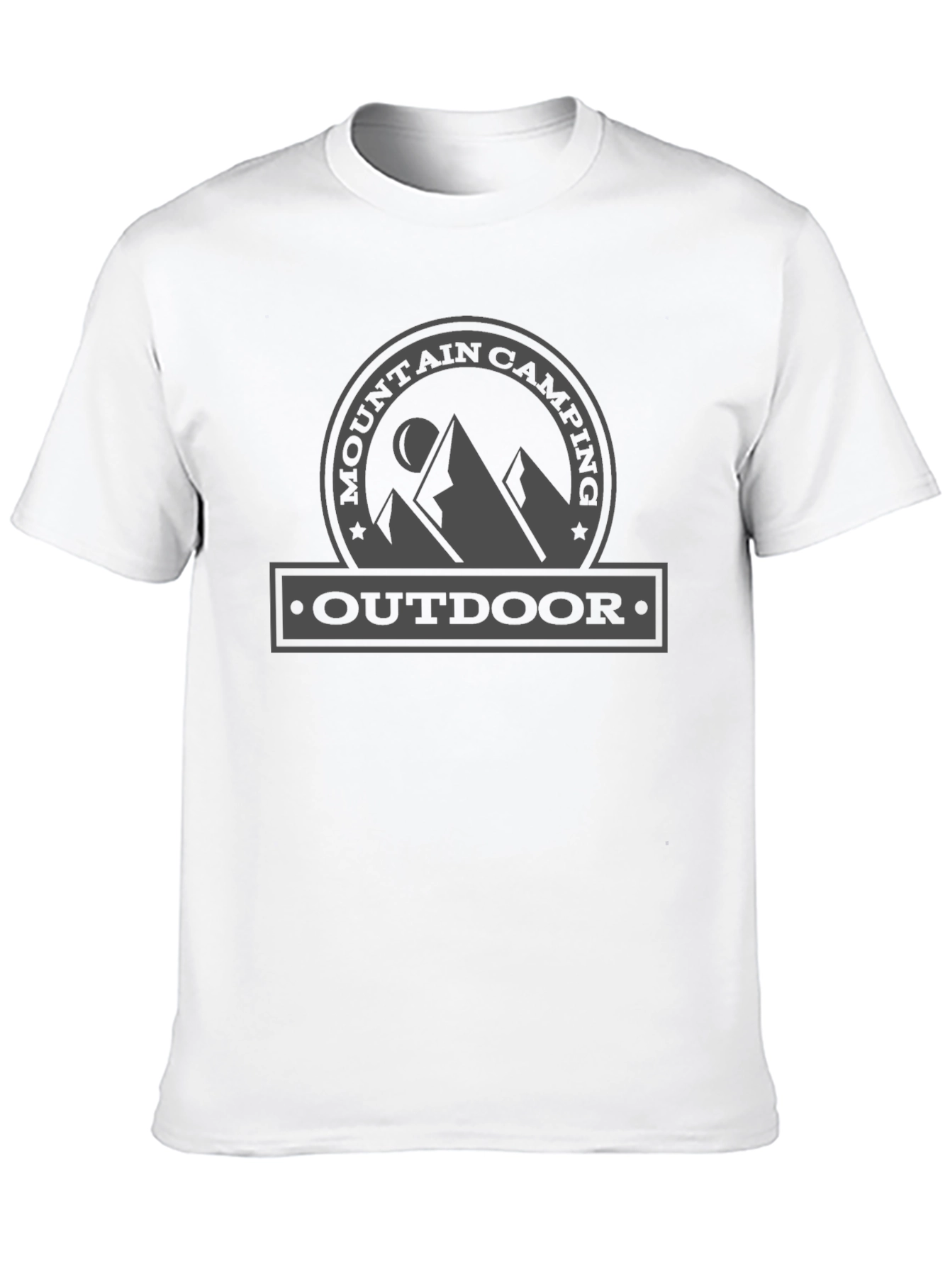 Mountain Camping Outdoor Graphic Tee - Black