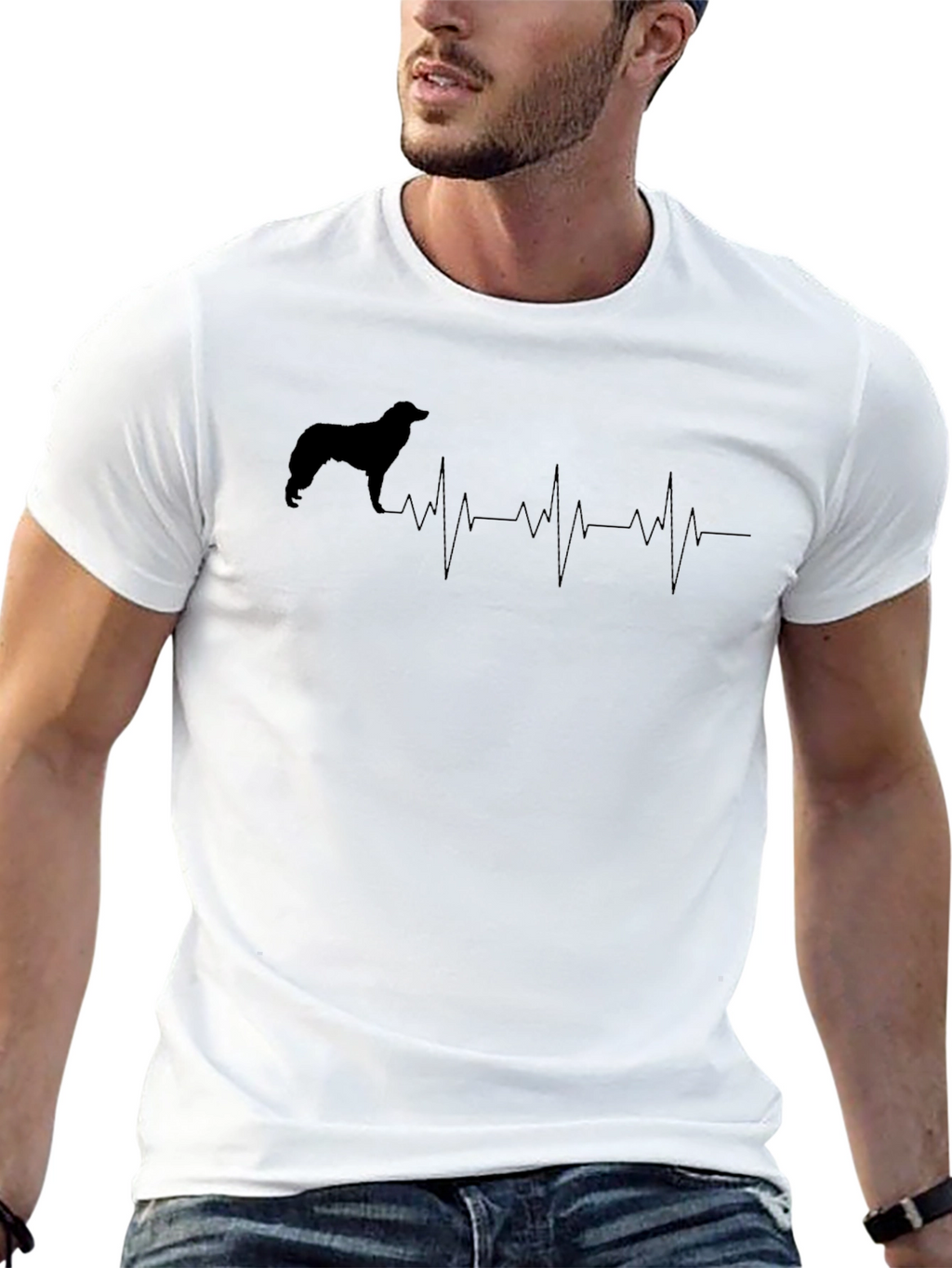 Dog Breed Heartbeat Graphic T-Shirt