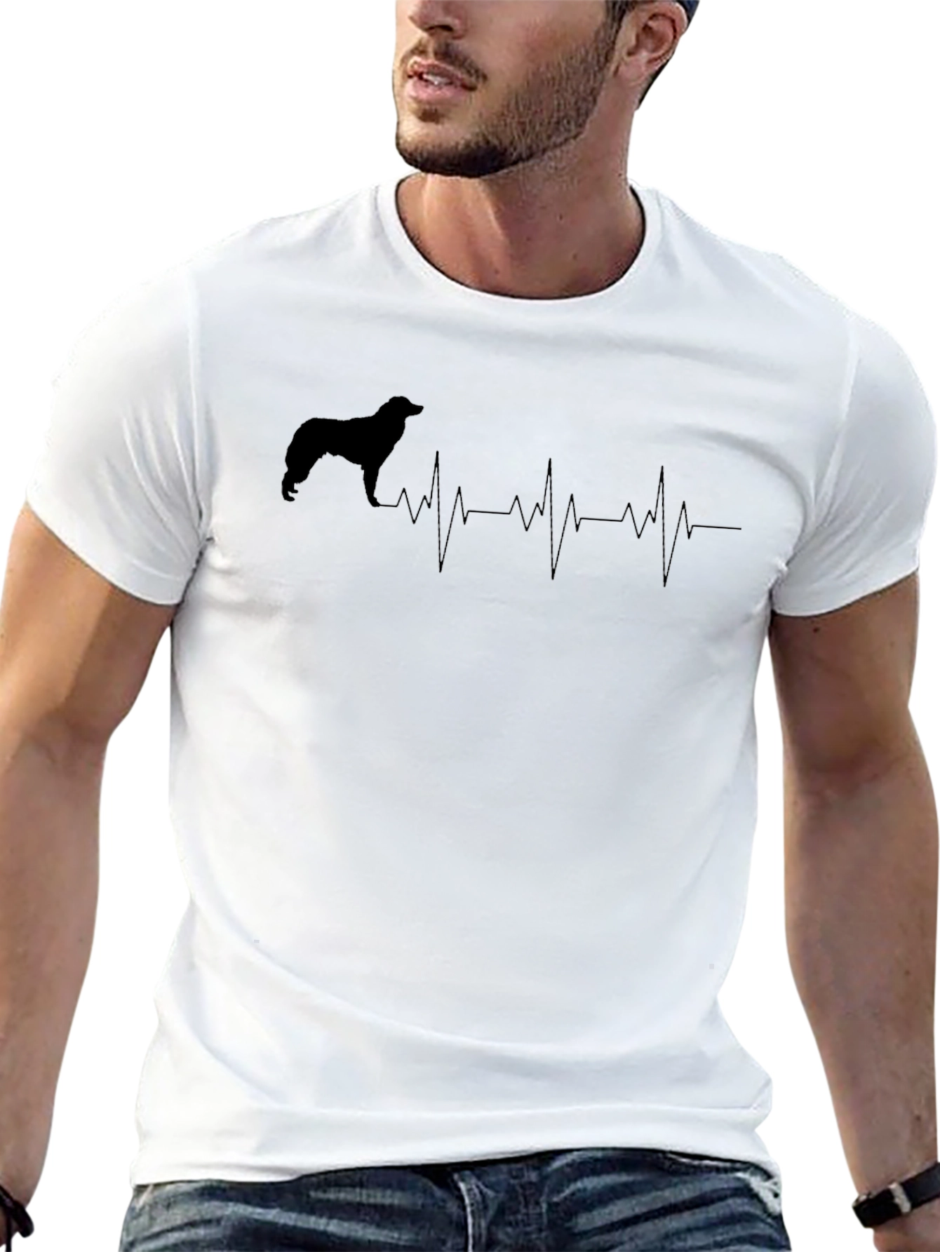 Dog Breed Heartbeat Graphic T-Shirt