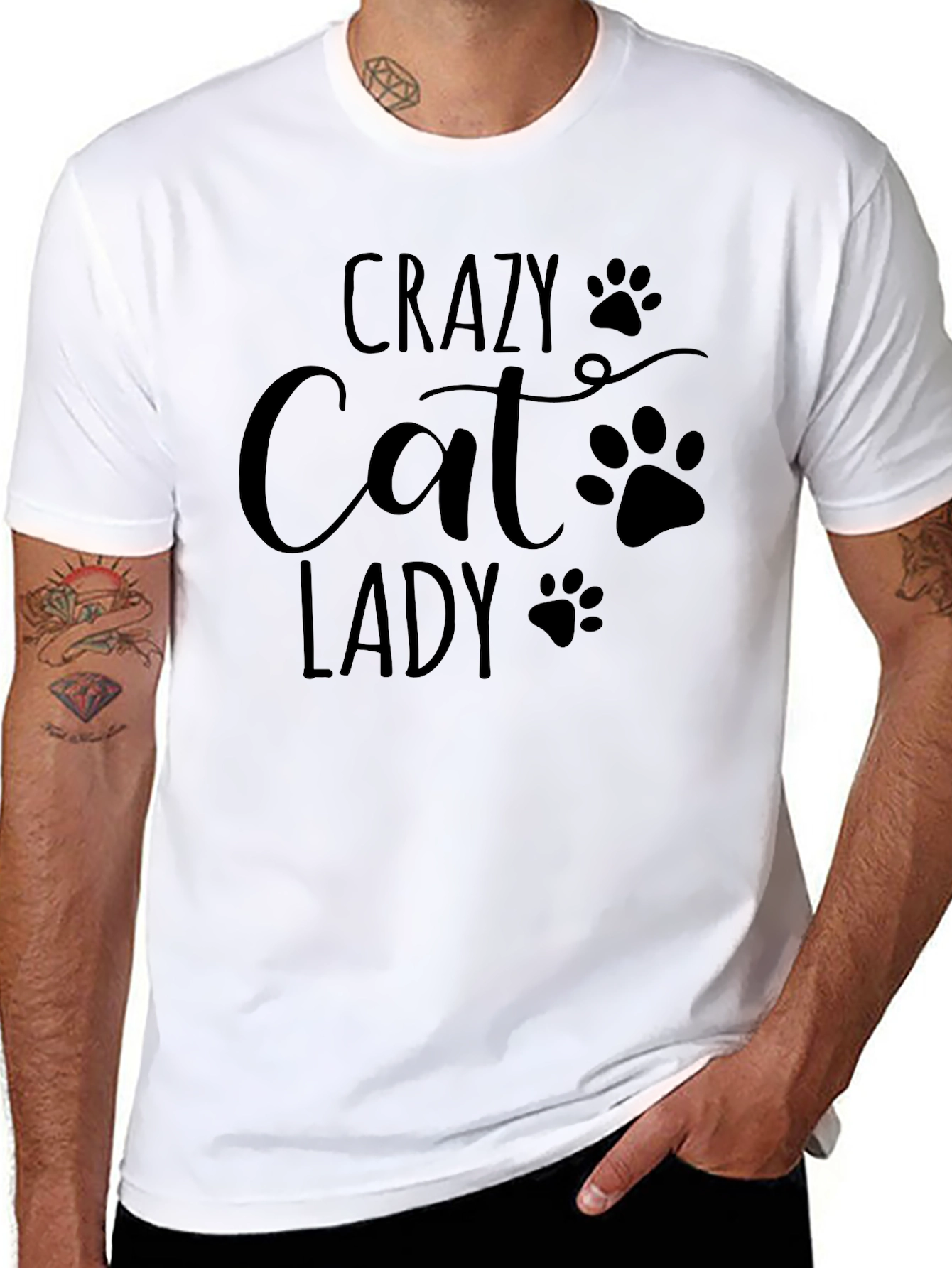 Crazy Cat Lady T-Shirt - Black Unisex Tee